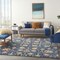 Homeroots 8 x 10 ft. Navy Blue Floral Buds Area Rug 385239 - alternate 2